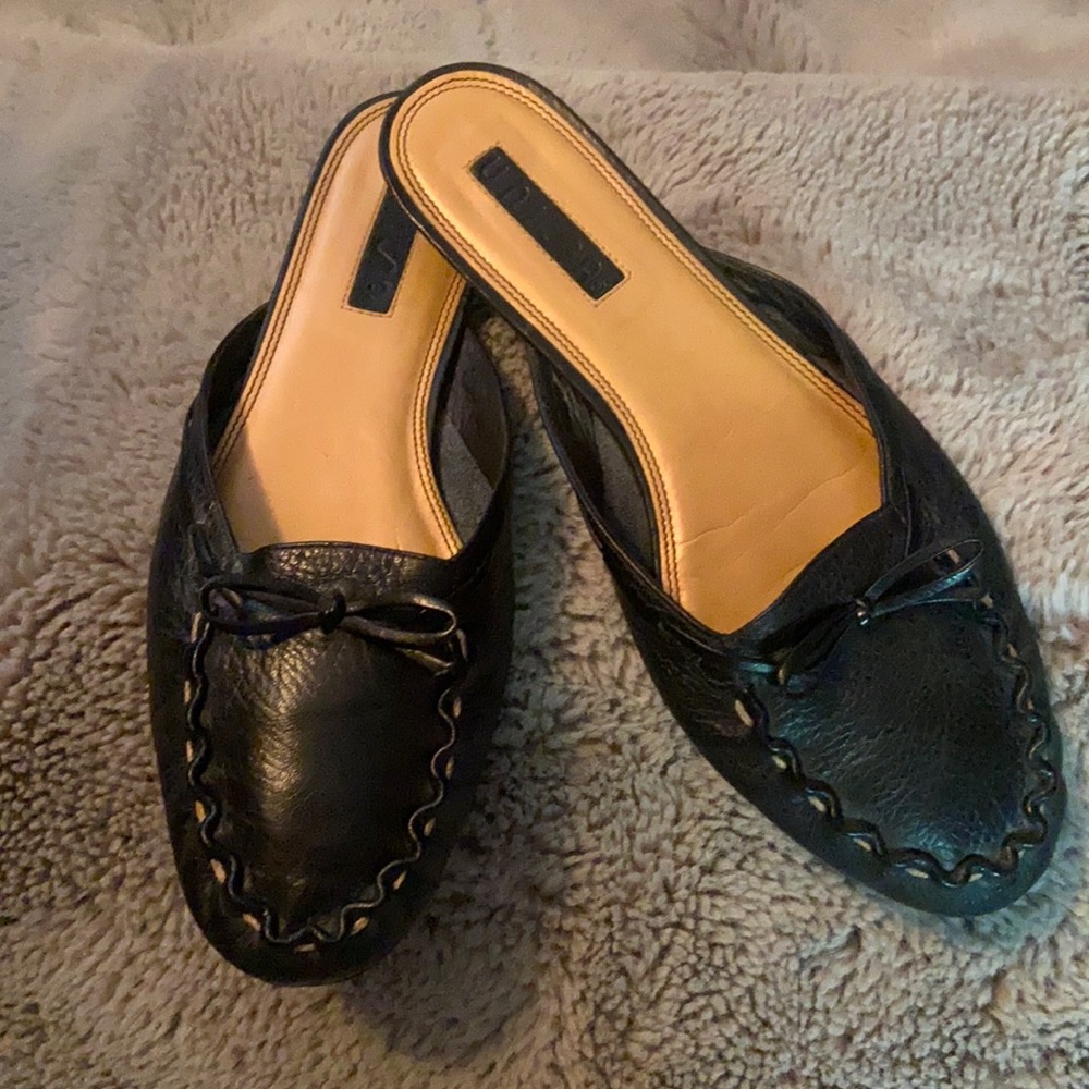 Vintage Y2K Unisa Black Leather Mule-Women’s Size 7.5